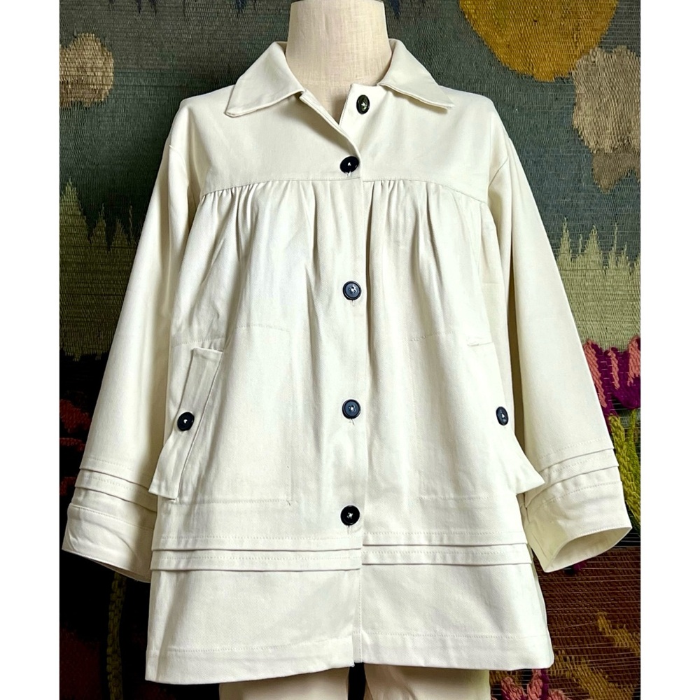 Anthropologie Maeve Collared Swing Jacket S